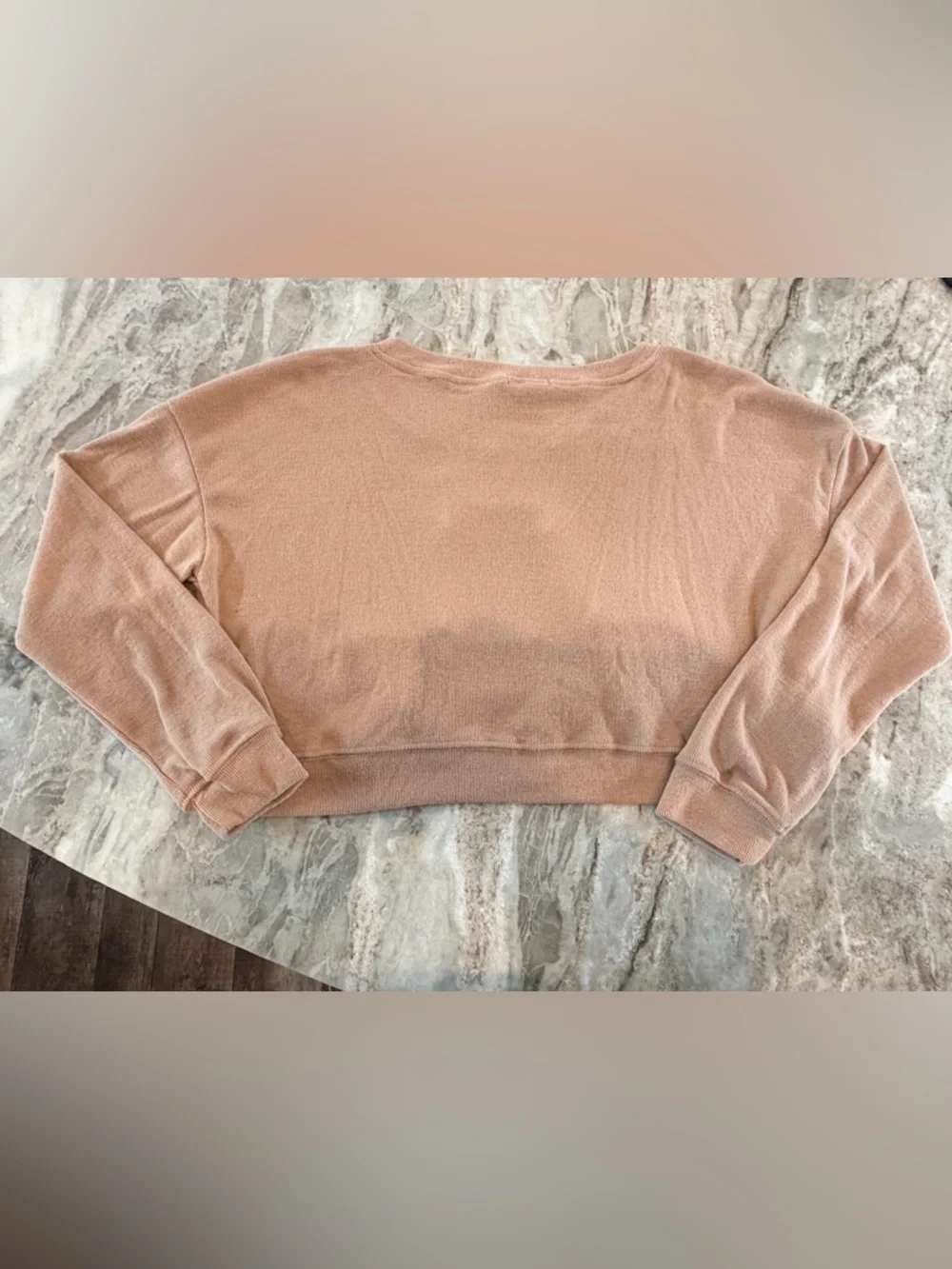 NWT No Comment Western Boots Graphic Sweatshirt Tan Cowgirl Top Large - Picture 9 of 10